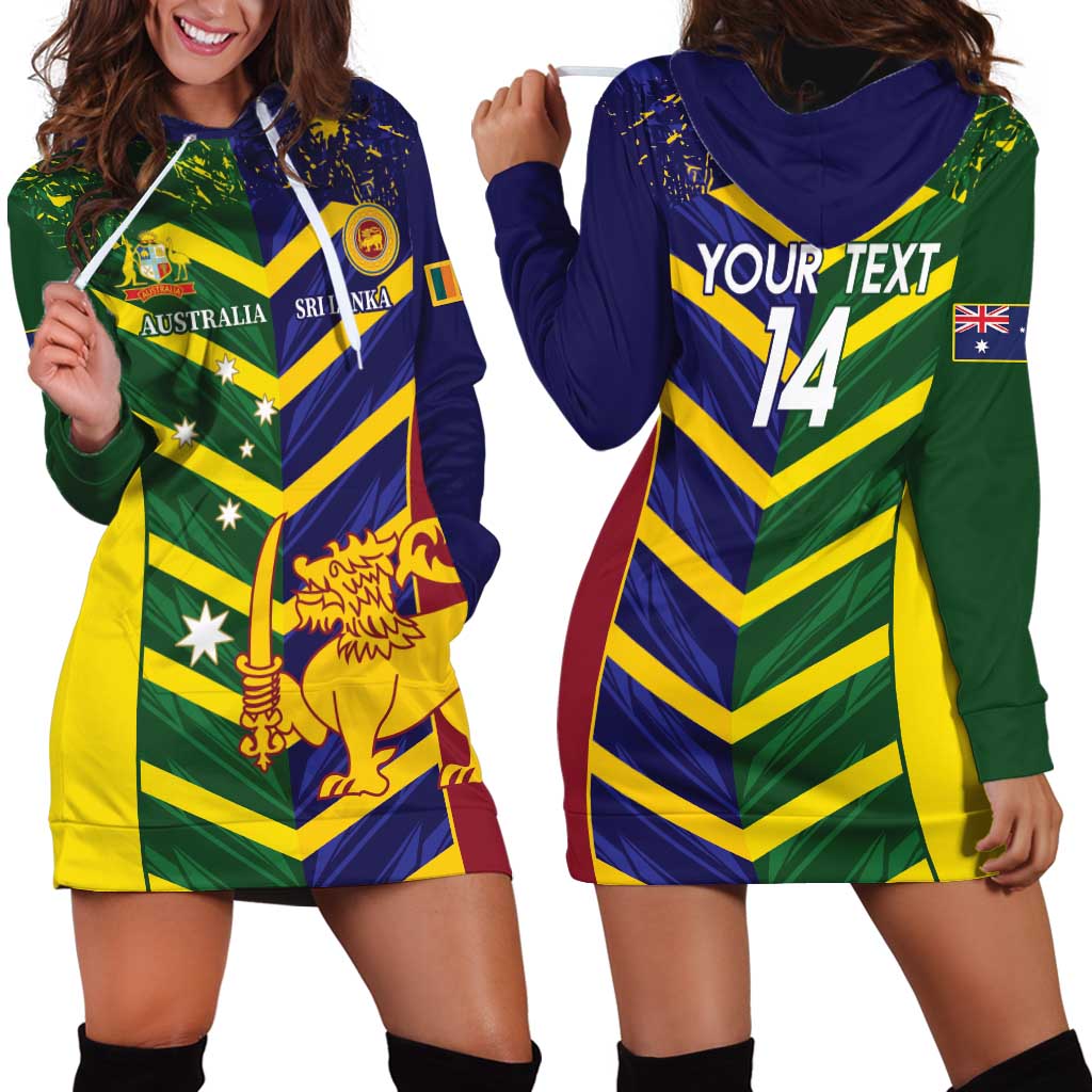 Custom Sri Lanka And Australia Cricket Hoodie Dress 2025 The Lions Baggy Greens Together - Vibe Hoodie Shop