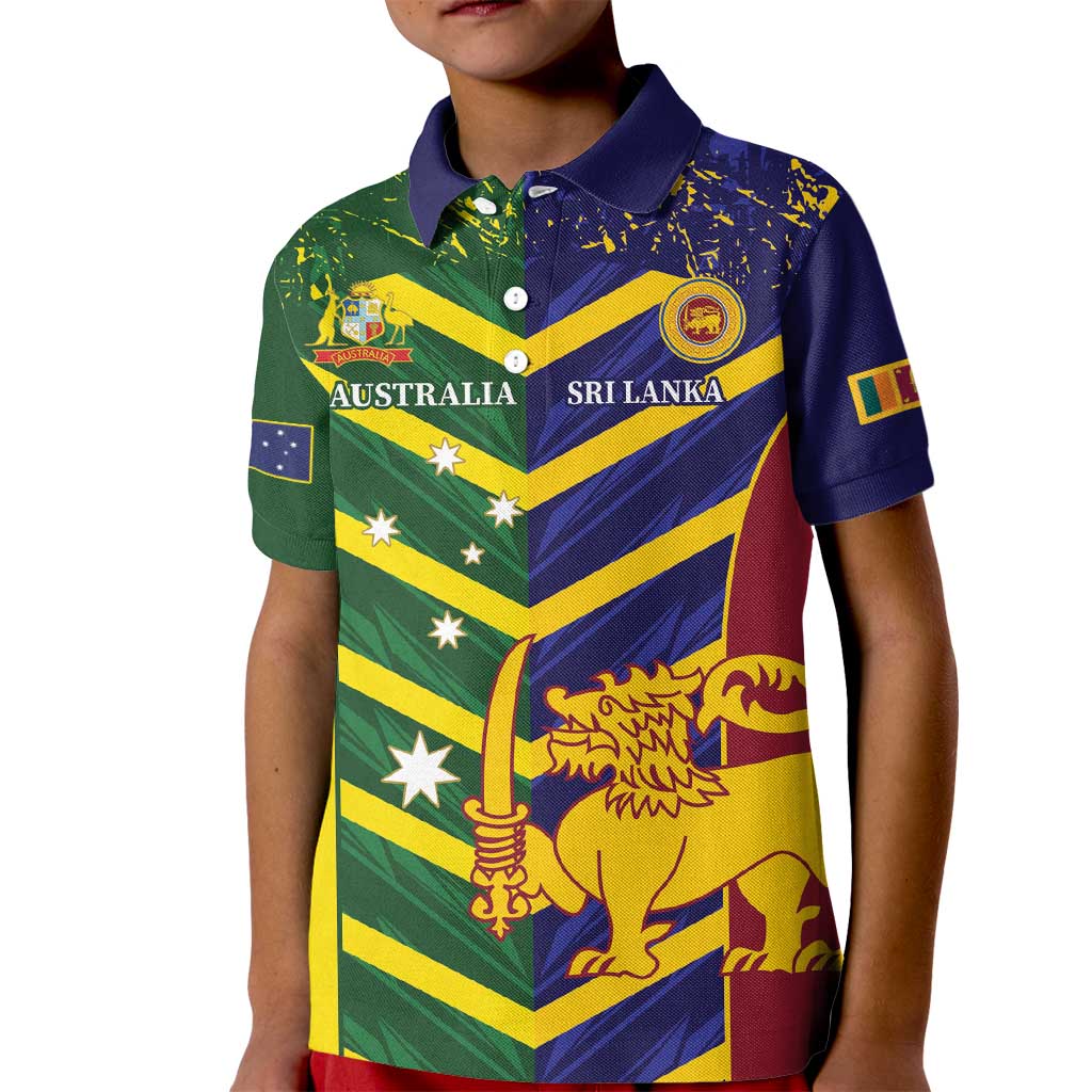 Custom Sri Lanka And Australia Cricket Kid Polo Shirt 2025 The Lions Baggy Greens Together - Vibe Hoodie Shop