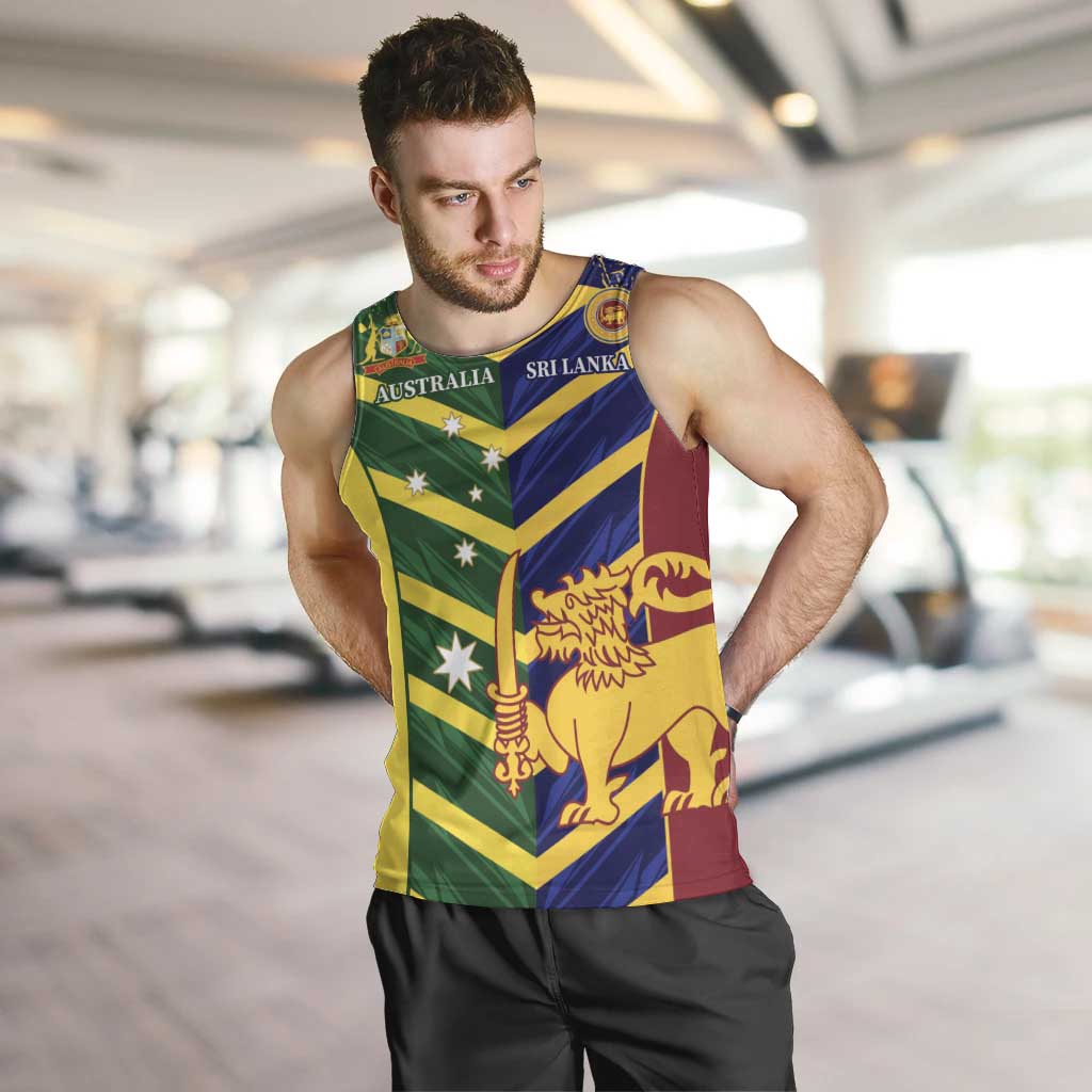 Custom Sri Lanka And Australia Cricket Men Tank Top 2025 The Lions Baggy Greens Together - Vibe Hoodie Shop