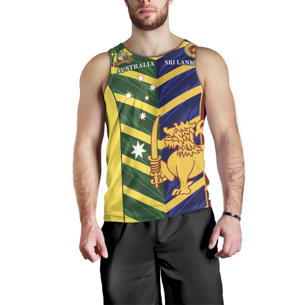 Custom Sri Lanka And Australia Cricket Men Tank Top 2025 The Lions Baggy Greens Together - Vibe Hoodie Shop