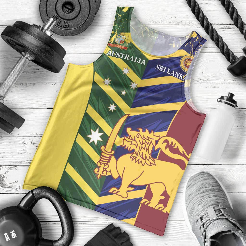 Custom Sri Lanka And Australia Cricket Men Tank Top 2025 The Lions Baggy Greens Together - Vibe Hoodie Shop