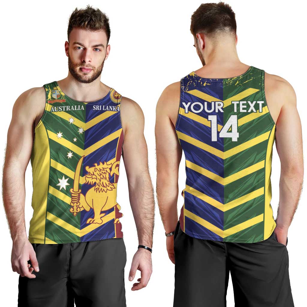 Custom Sri Lanka And Australia Cricket Men Tank Top 2025 The Lions Baggy Greens Together - Vibe Hoodie Shop