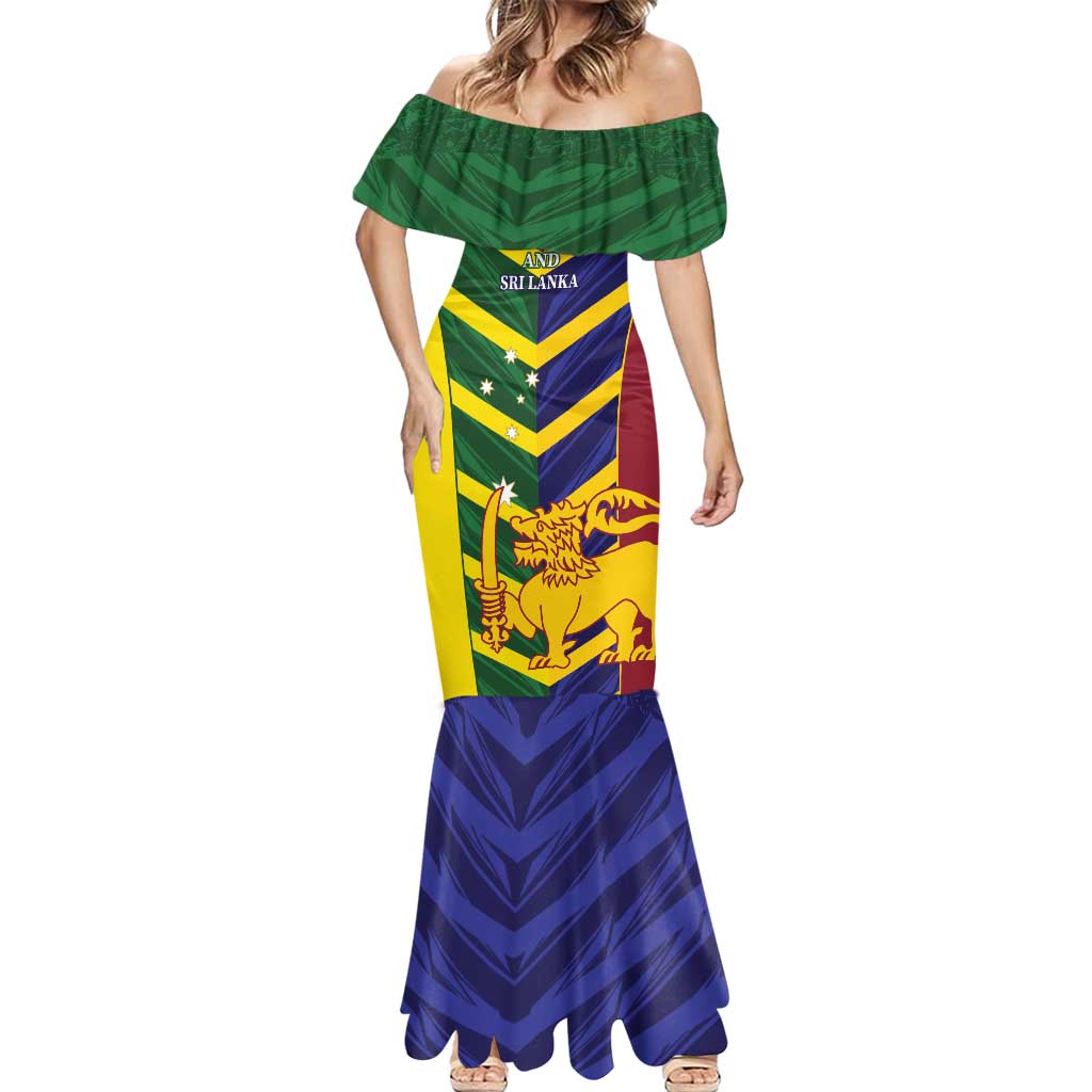 Custom Sri Lanka And Australia Cricket Mermaid Dress 2025 The Lions Baggy Greens Together