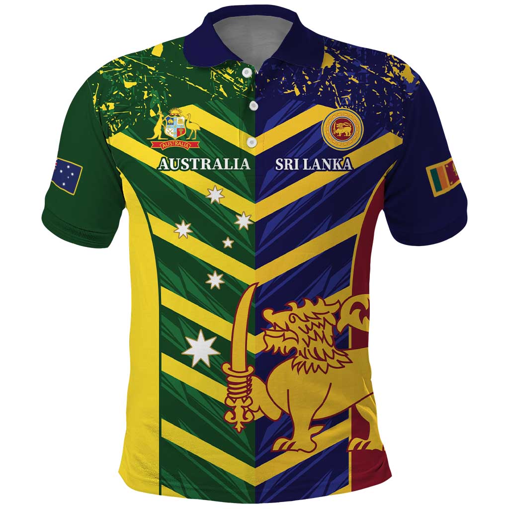 Custom Sri Lanka And Australia Cricket Polo Shirt 2025 The Lions Baggy Greens Together - Vibe Hoodie Shop