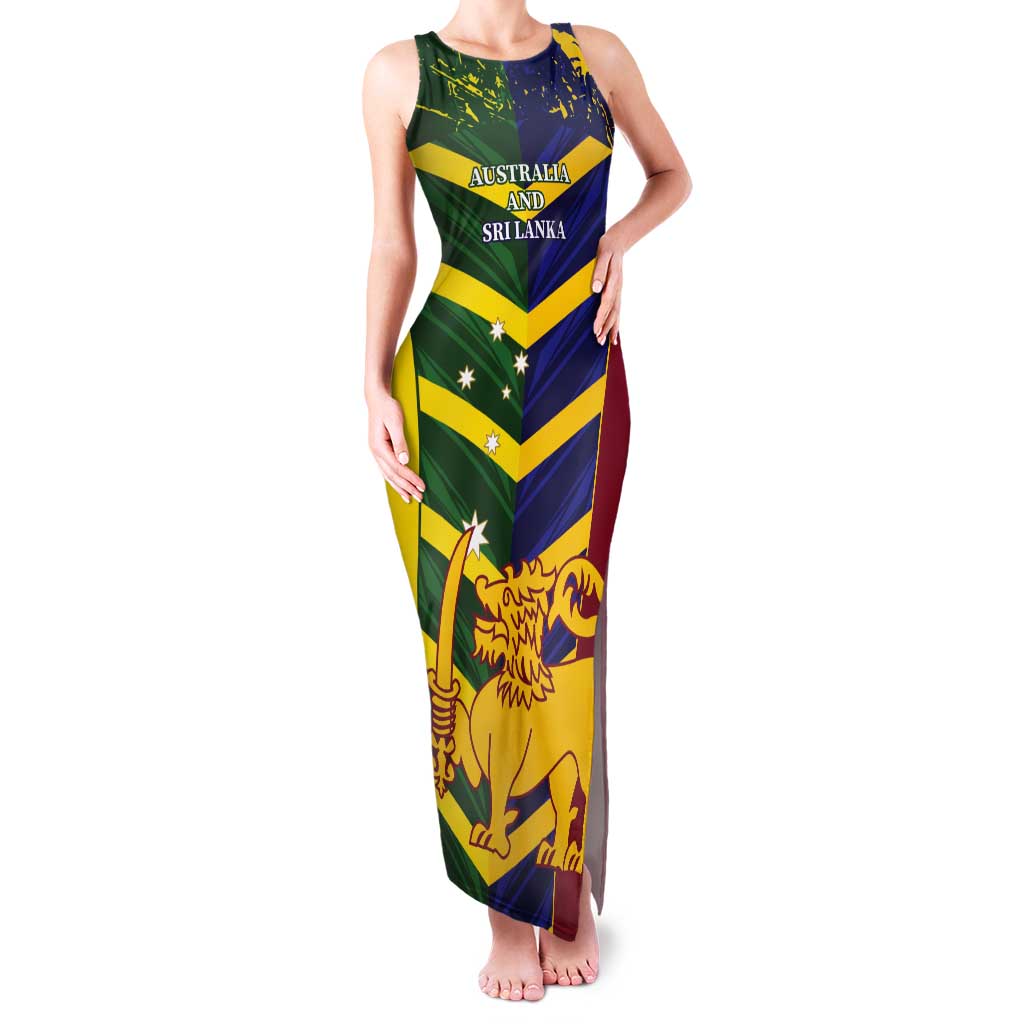 Custom Sri Lanka And Australia Cricket Tank Maxi Dress 2025 The Lions Baggy Greens Together