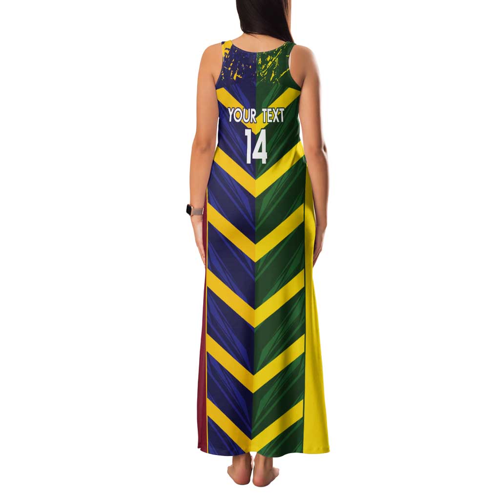 Custom Sri Lanka And Australia Cricket Tank Maxi Dress 2025 The Lions Baggy Greens Together