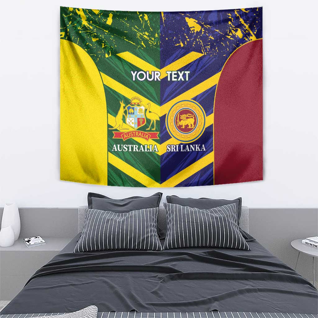 Custom Sri Lanka And Australia Cricket Tapestry 2025 The Lions Baggy Greens Together - Vibe Hoodie Shop