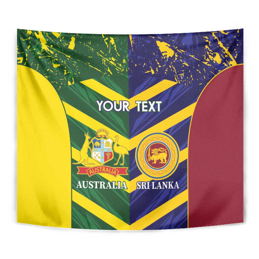 Custom Sri Lanka And Australia Cricket Tapestry 2025 The Lions Baggy Greens Together - Vibe Hoodie Shop