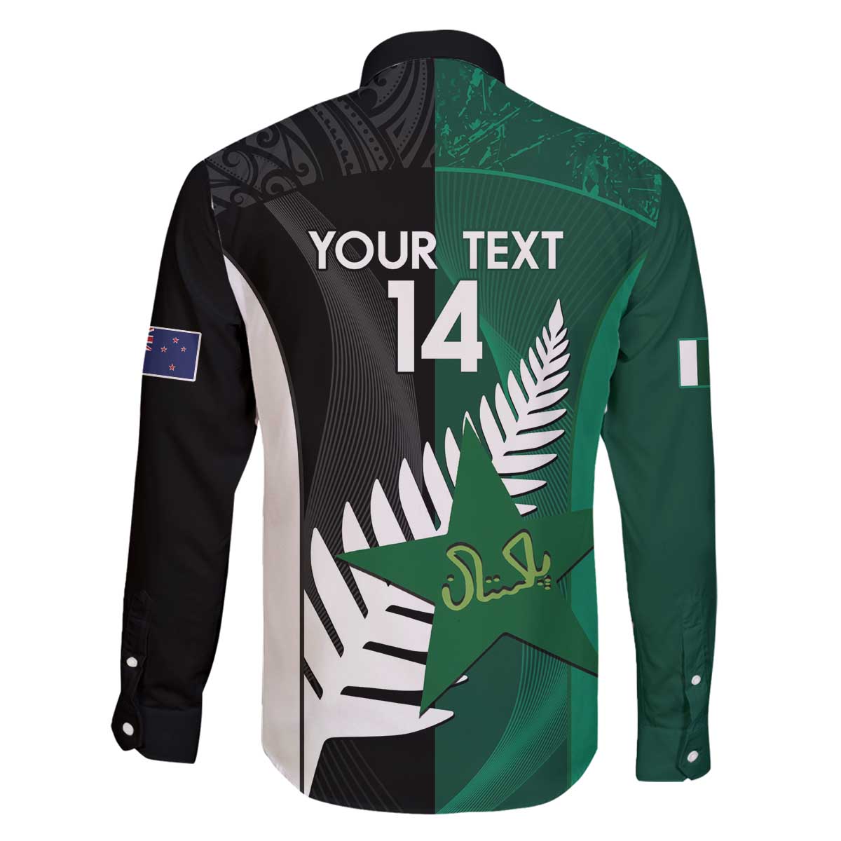 Custom New Zealand And Pakistan Cricket Family Matching Off The Shoulder Long Sleeve Dress and Hawaiian Shirt 2025 Black Cap Shaheens Together