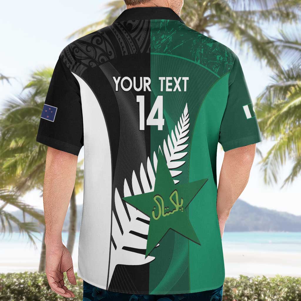 Custom New Zealand And Pakistan Cricket Hawaiian Shirt 2025 Black Cap Shaheens Together - Vibe Hoodie Shop