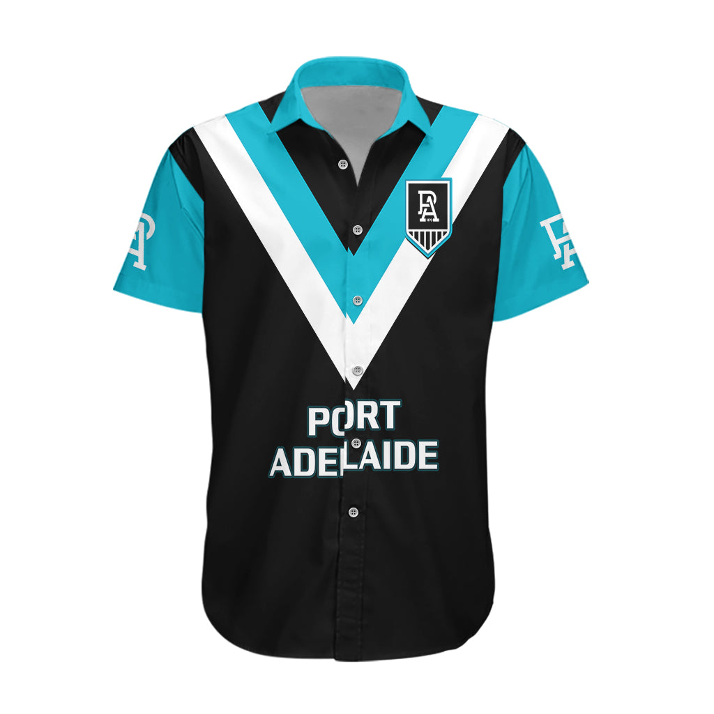 Port Adelaide Football 2023 Hawaiian Shirt Go Power Sporty Style - Vibe Hoodie Shop