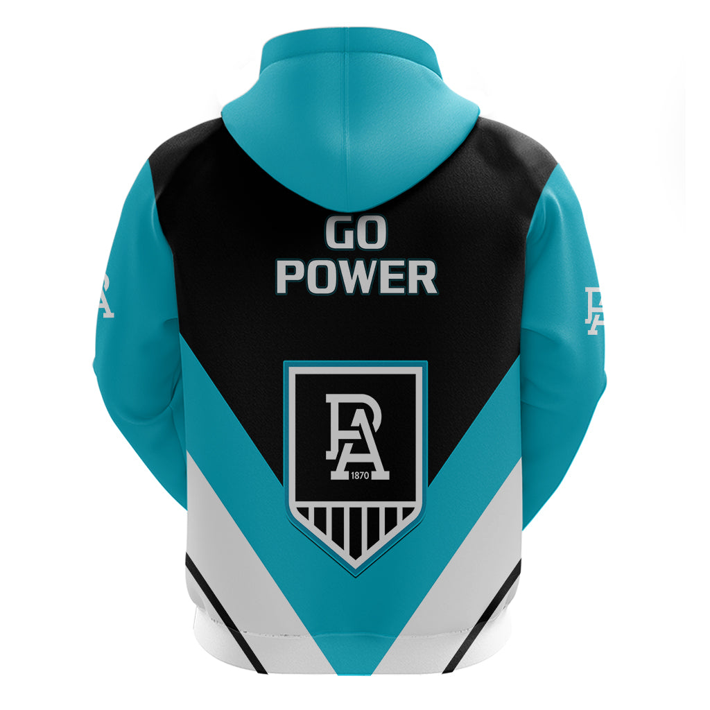 Port Adelaide Football 2023 Hoodie Go Power Sporty Style - Vibe Hoodie Shop