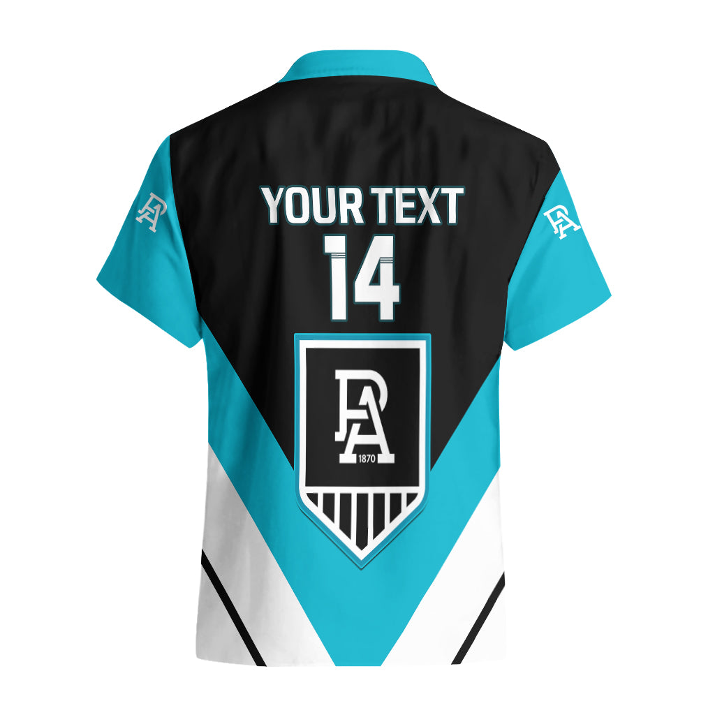 Personalised Port Adelaide Football 2023 Hawaiian Shirt Go Power Sporty Style - Vibe Hoodie Shop