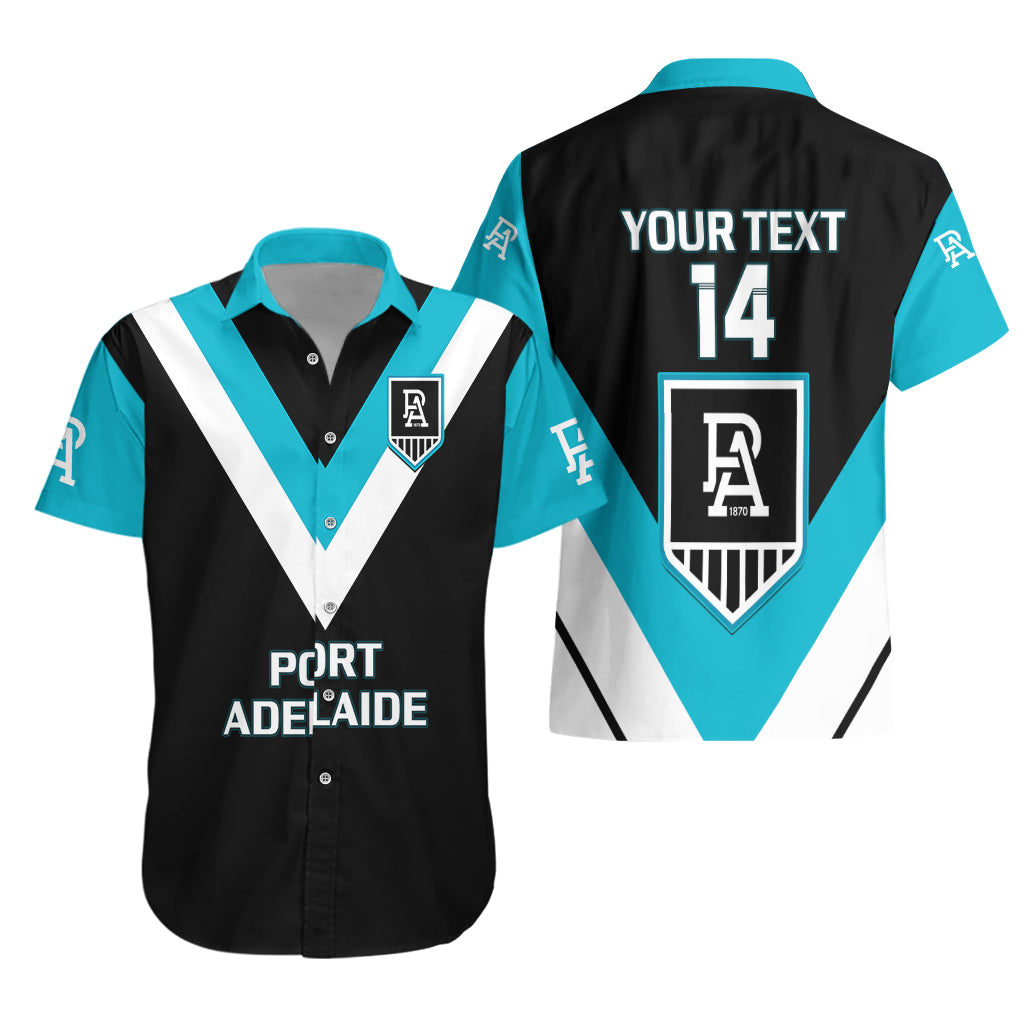 Personalised Port Adelaide Football 2023 Hawaiian Shirt Go Power Sporty Style - Vibe Hoodie Shop
