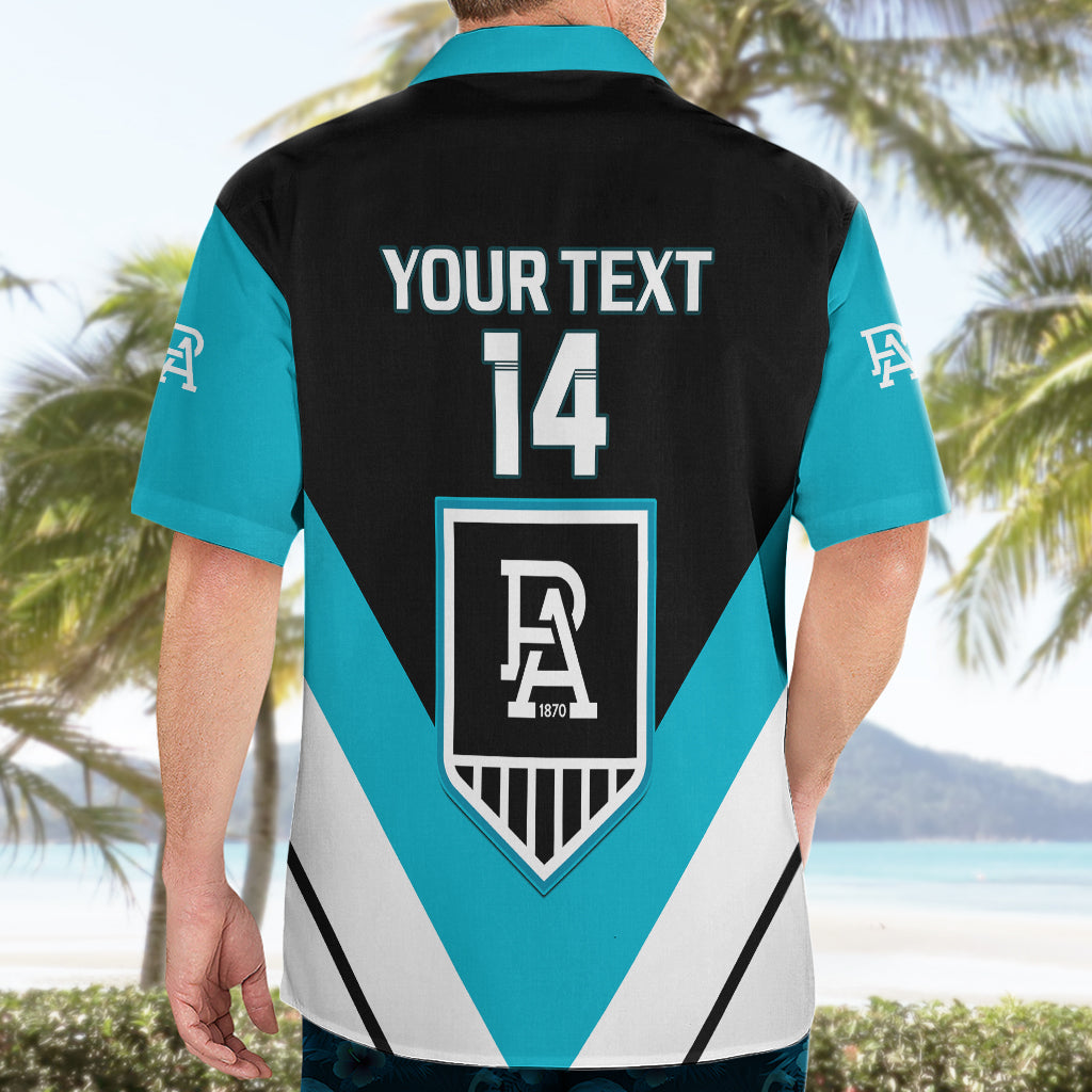 Personalised Port Adelaide Football 2023 Hawaiian Shirt Go Power Sporty Style - Vibe Hoodie Shop