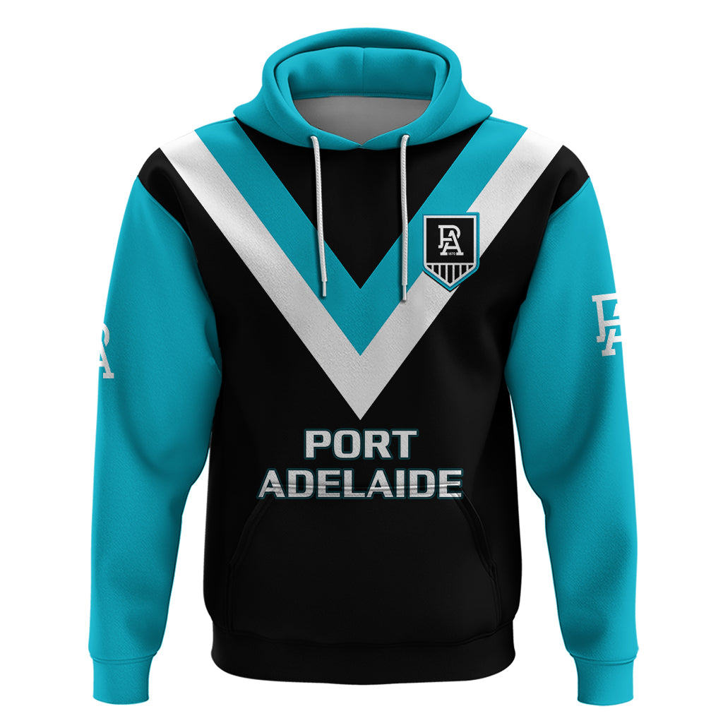 Personalised Port Adelaide Football 2023 Hoodie Go Power Sporty Style - Vibe Hoodie Shop