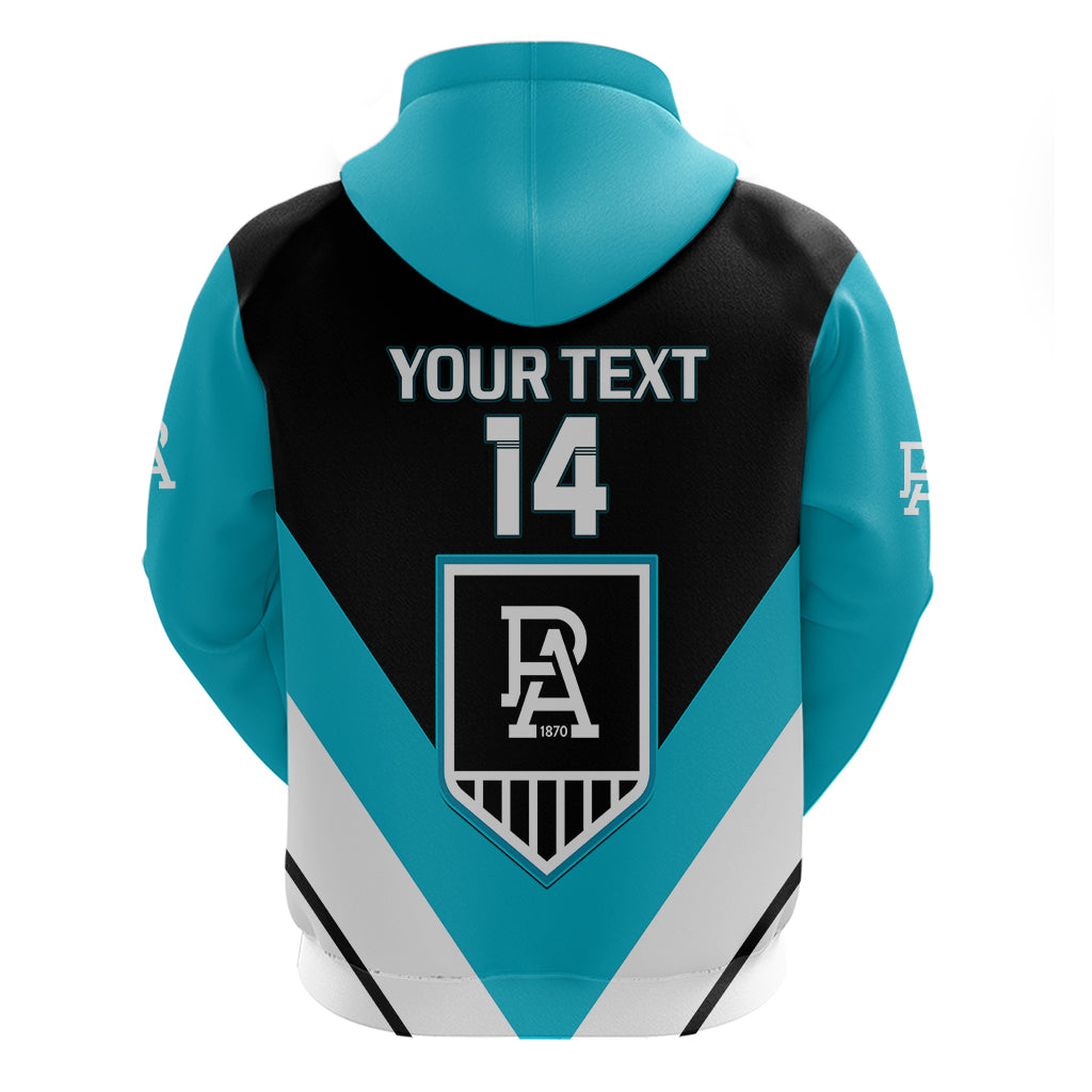 Personalised Port Adelaide Football 2023 Hoodie Go Power Sporty Style - Vibe Hoodie Shop