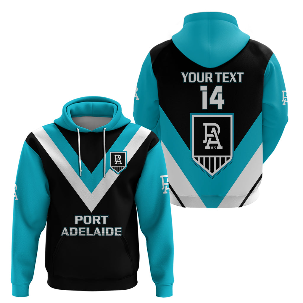Personalised Port Adelaide Football 2023 Hoodie Go Power Sporty Style - Vibe Hoodie Shop