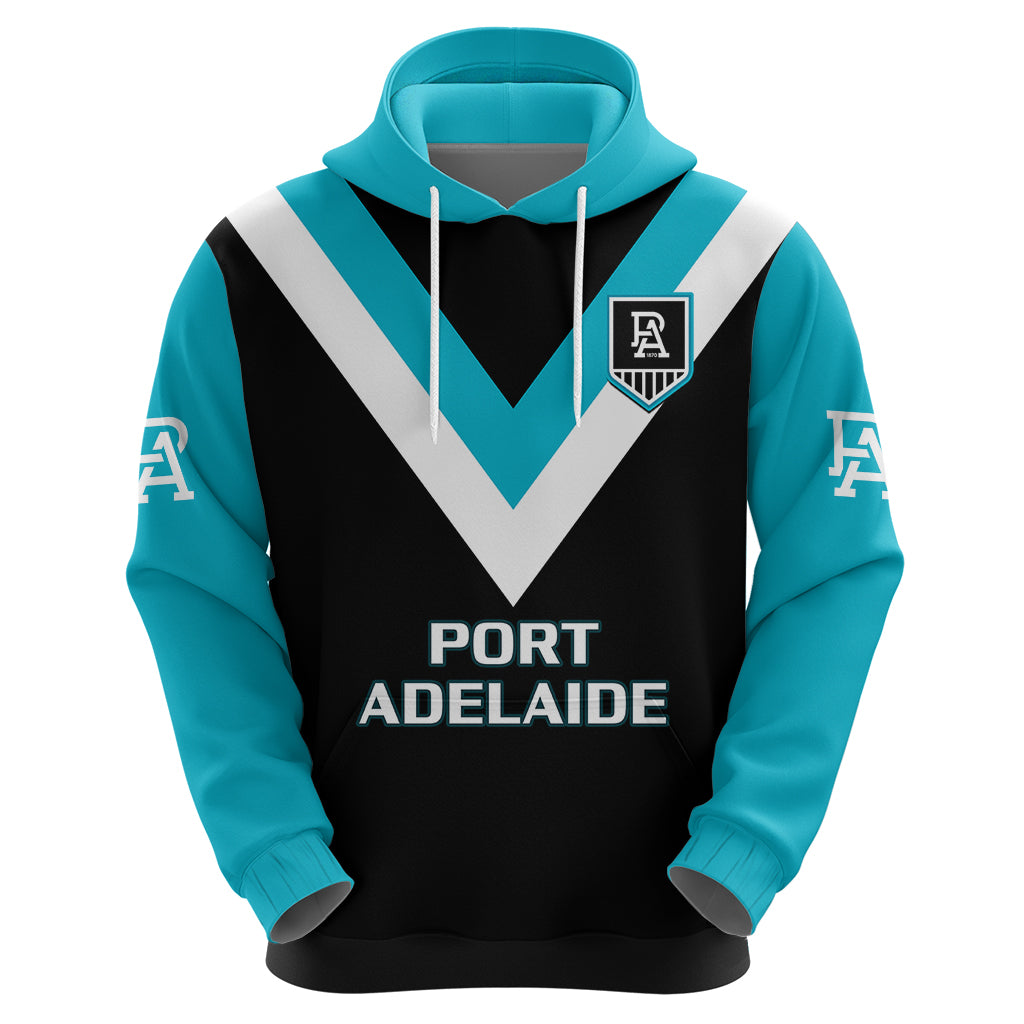 Personalised Port Adelaide Football 2023 Hoodie Go Power Sporty Style - Vibe Hoodie Shop