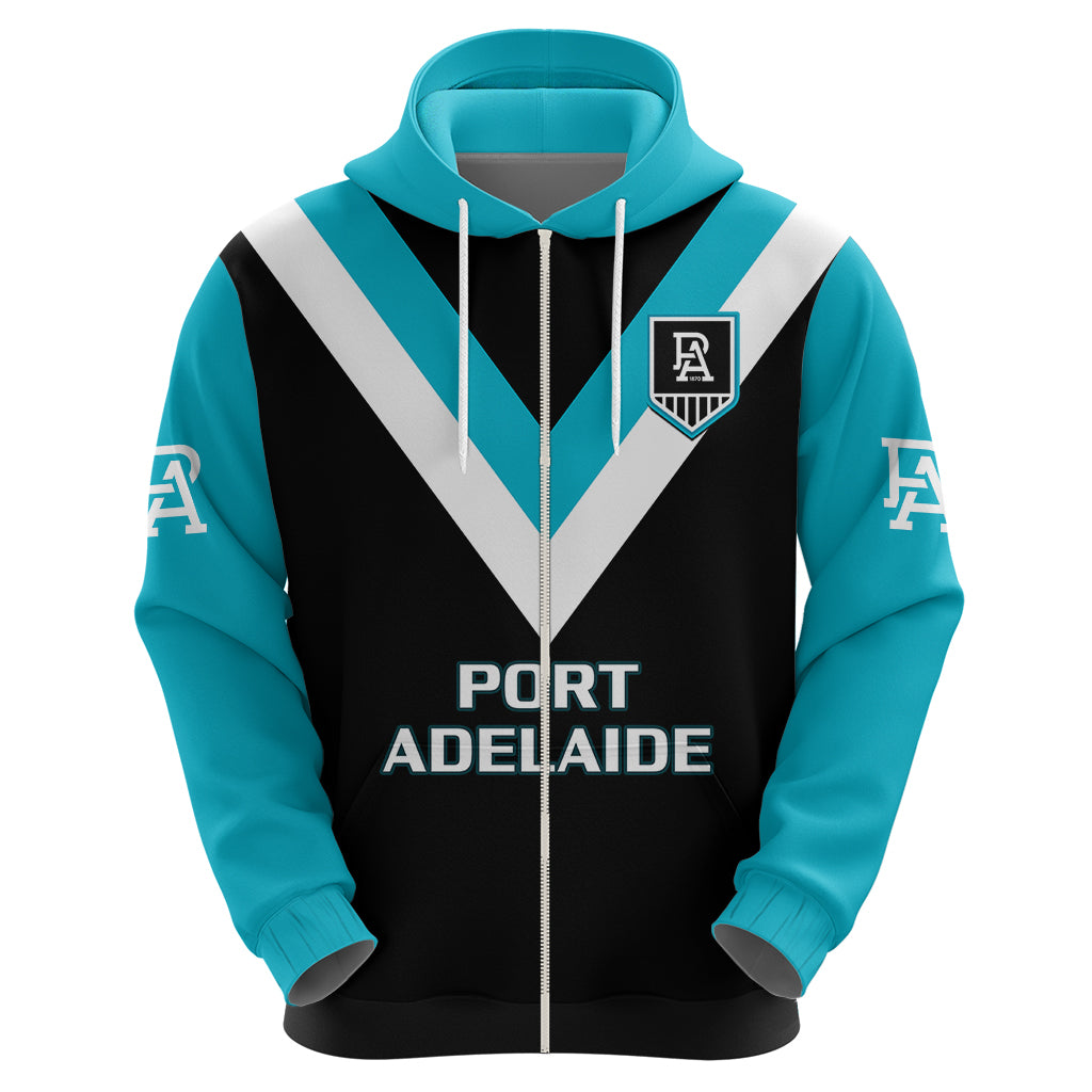 Personalised Port Adelaide Football 2023 Hoodie Go Power Sporty Style - Vibe Hoodie Shop