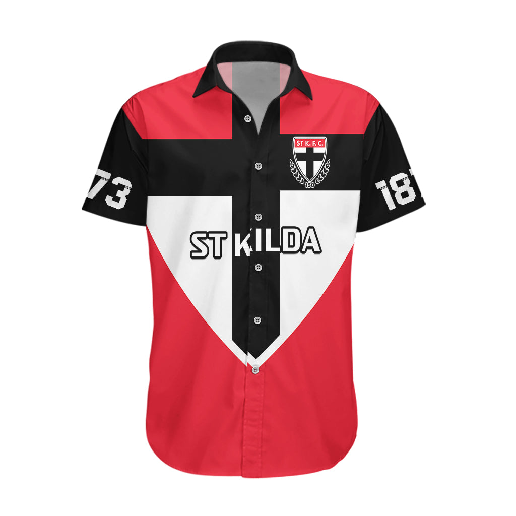 St Kilda Football 2023 Hawaiian Shirt Saints 150th Anniversary Sporty Style - Vibe Hoodie Shop