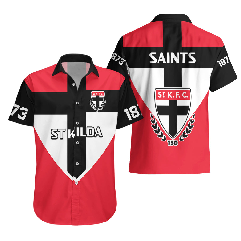 St Kilda Football 2023 Hawaiian Shirt Saints 150th Anniversary Sporty Style - Vibe Hoodie Shop