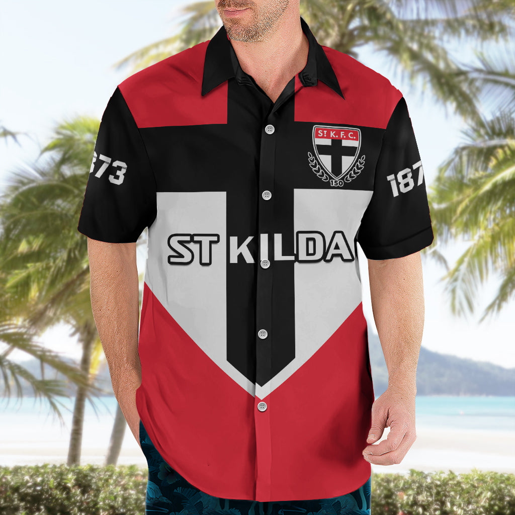 St Kilda Football 2023 Hawaiian Shirt Saints 150th Anniversary Sporty Style - Vibe Hoodie Shop