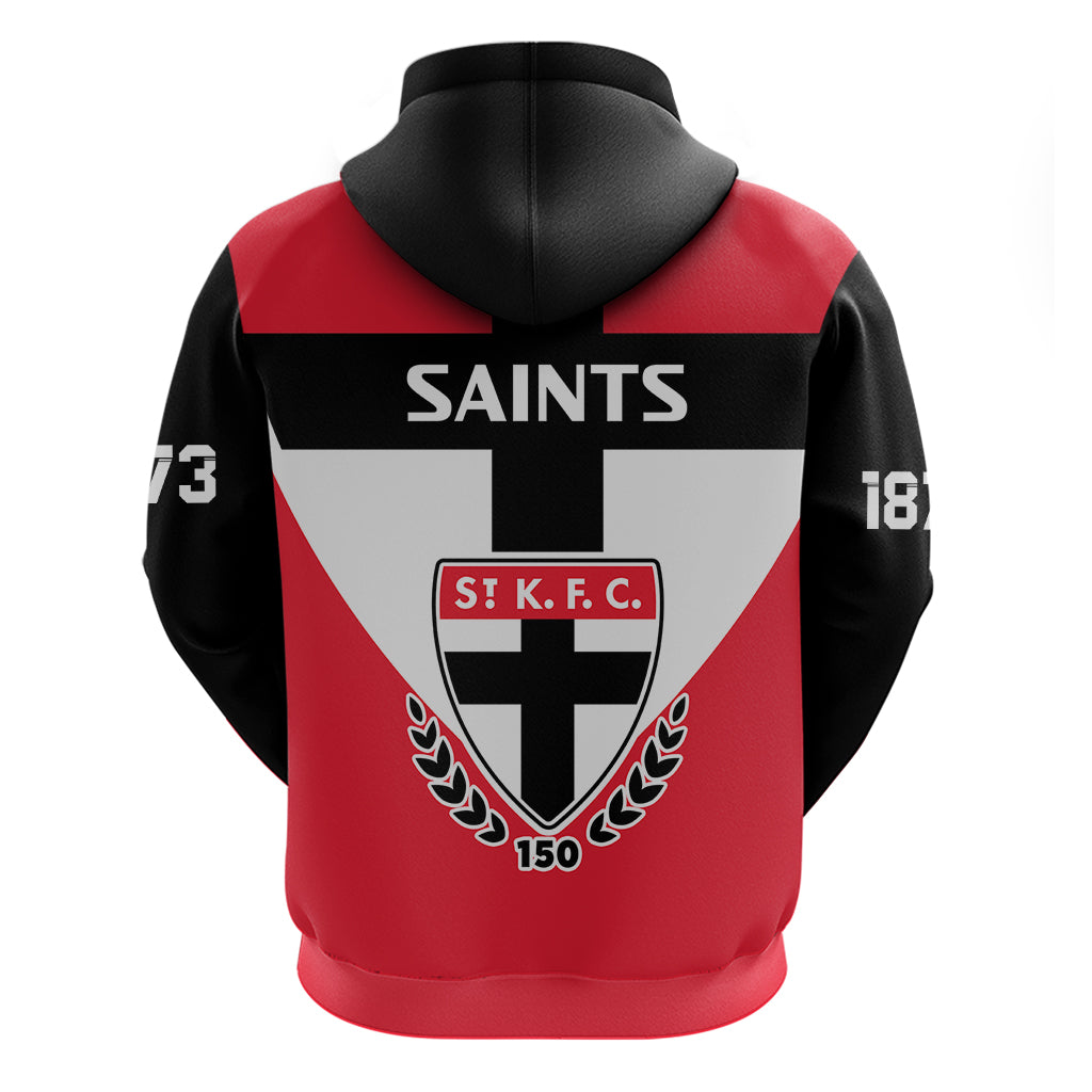St Kilda Football 2023 Hoodie Saints 150th Anniversary Sporty Style - Vibe Hoodie Shop