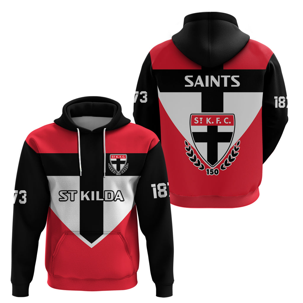 St Kilda Football 2023 Hoodie Saints 150th Anniversary Sporty Style - Vibe Hoodie Shop