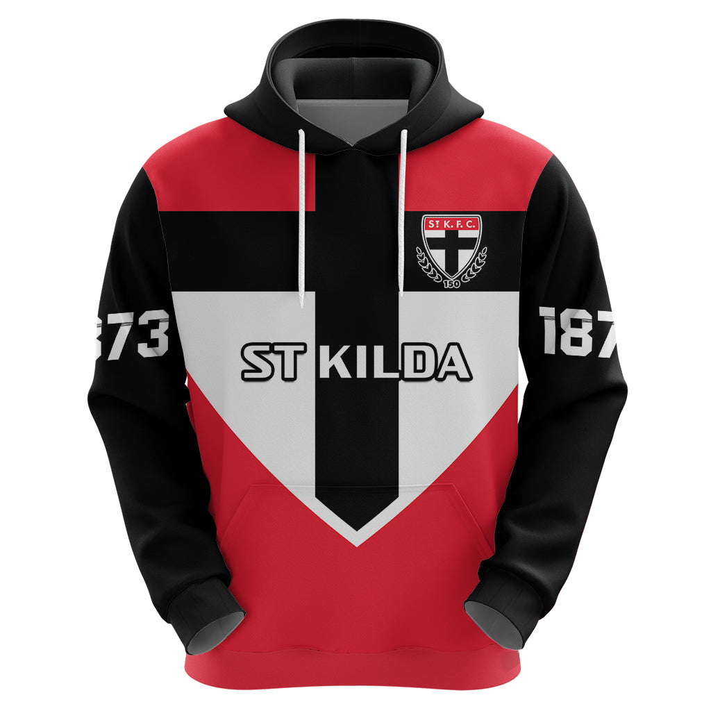 St Kilda Football 2023 Hoodie Saints 150th Anniversary Sporty Style - Vibe Hoodie Shop