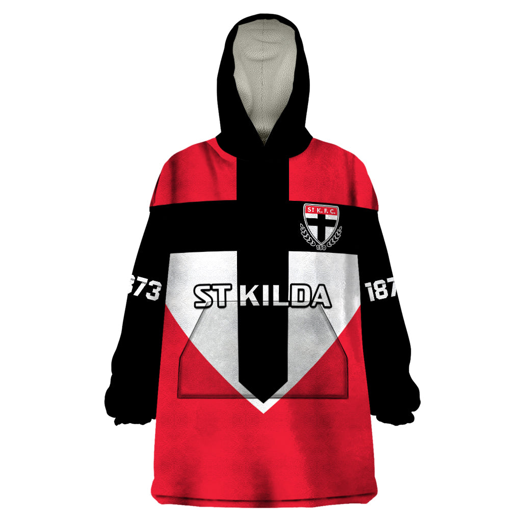 St Kilda Football 2023 Wearable Blanket Hoodie Saints 150th Anniversary Sporty Style - Vibe Hoodie Shop