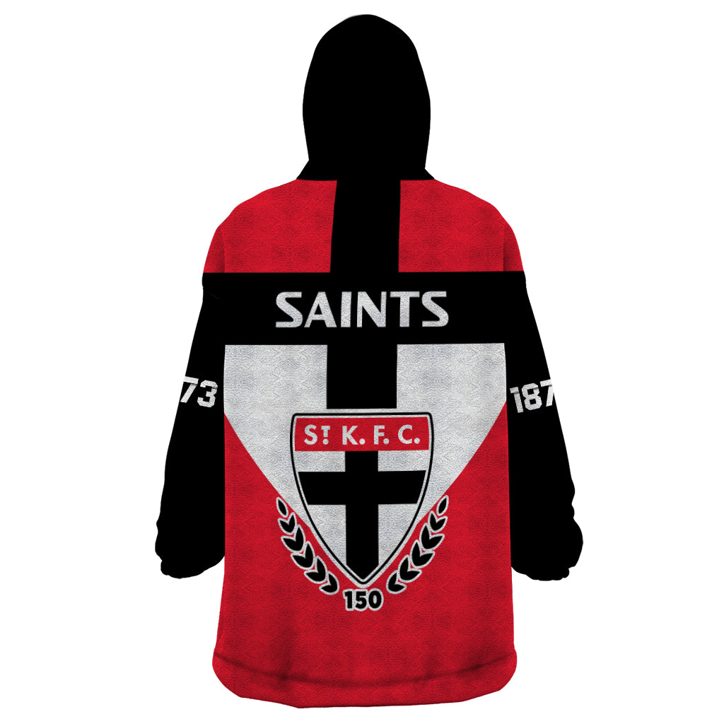 St Kilda Football 2023 Wearable Blanket Hoodie Saints 150th Anniversary Sporty Style - Vibe Hoodie Shop