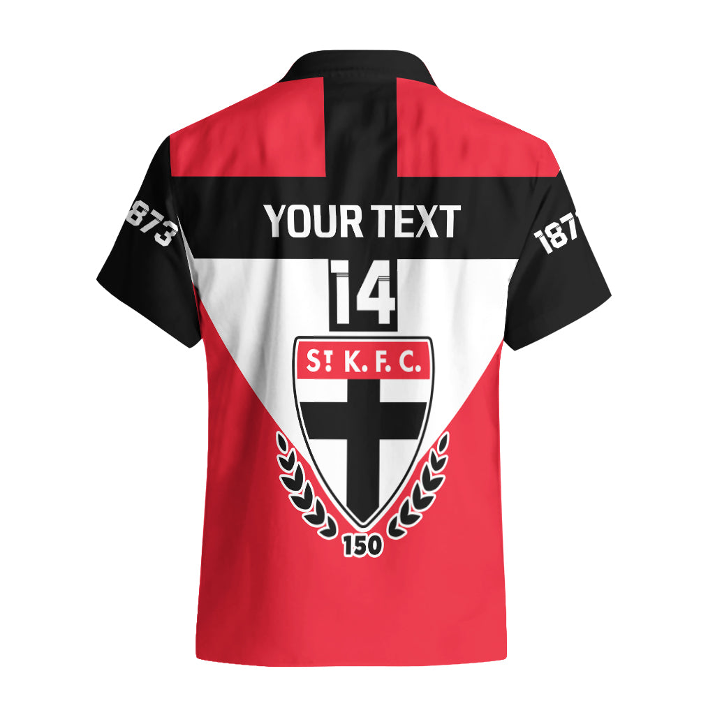 Personalised St Kilda Football 2023 Hawaiian Shirt Saints 150th Anniversary Sporty Style - Vibe Hoodie Shop