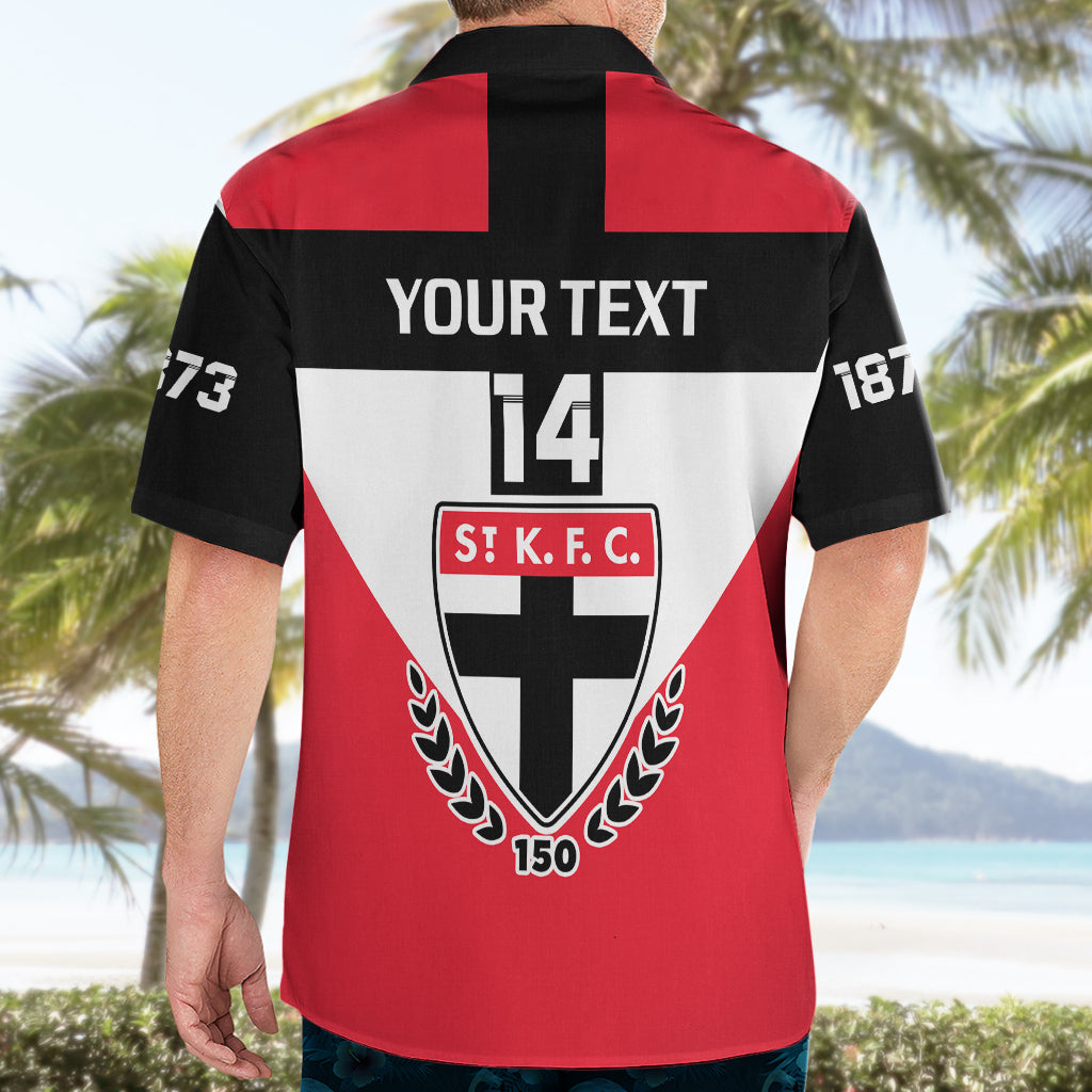 Personalised St Kilda Football 2023 Hawaiian Shirt Saints 150th Anniversary Sporty Style - Vibe Hoodie Shop