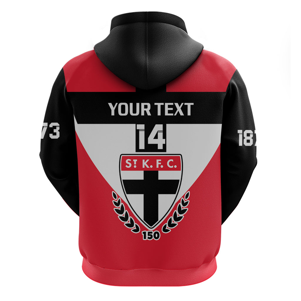 Personalised St Kilda Football 2023 Hoodie Saints 150th Anniversary Sporty Style - Vibe Hoodie Shop