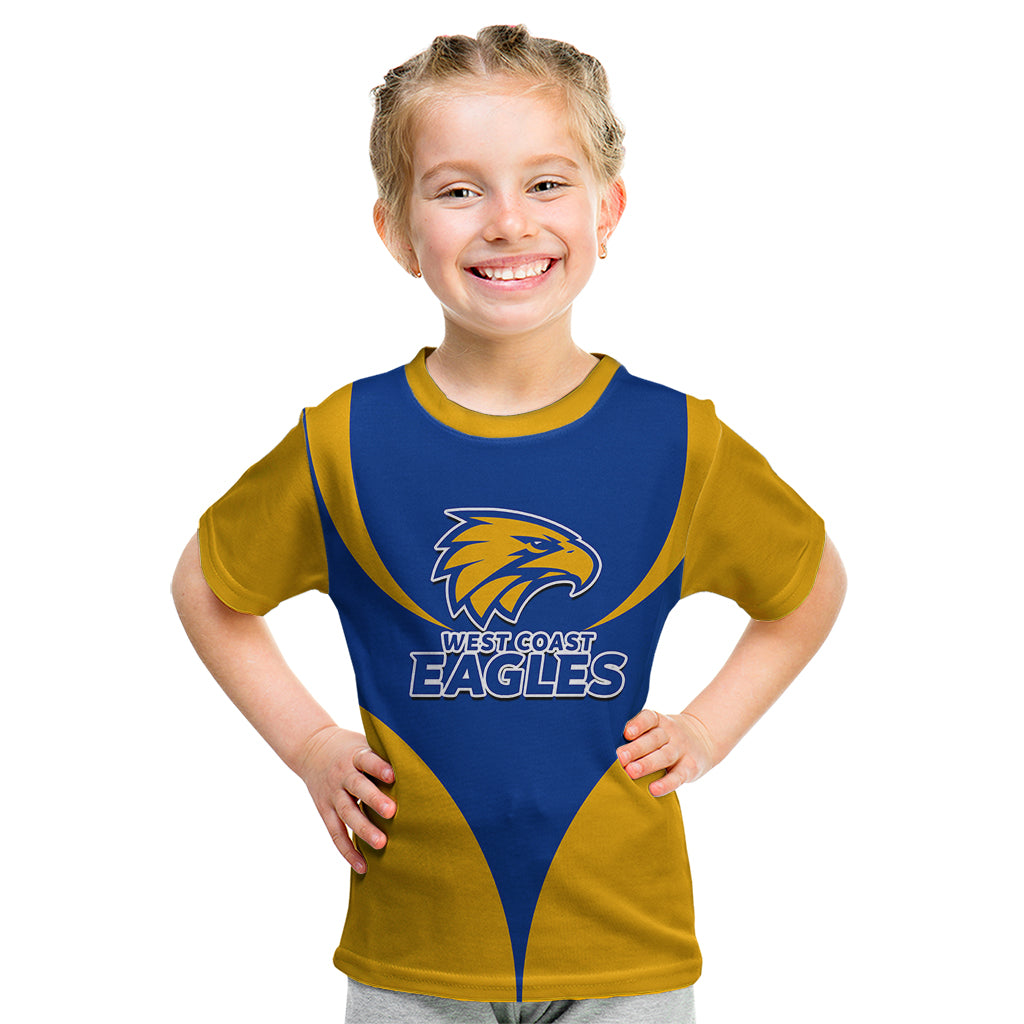 Personalised Eagles Football 2023 Kid T Shirt West Coast Sporty Style - Vibe Hoodie Shop