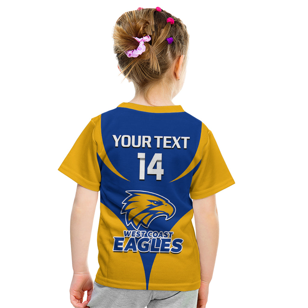 Personalised Eagles Football 2023 Kid T Shirt West Coast Sporty Style - Vibe Hoodie Shop