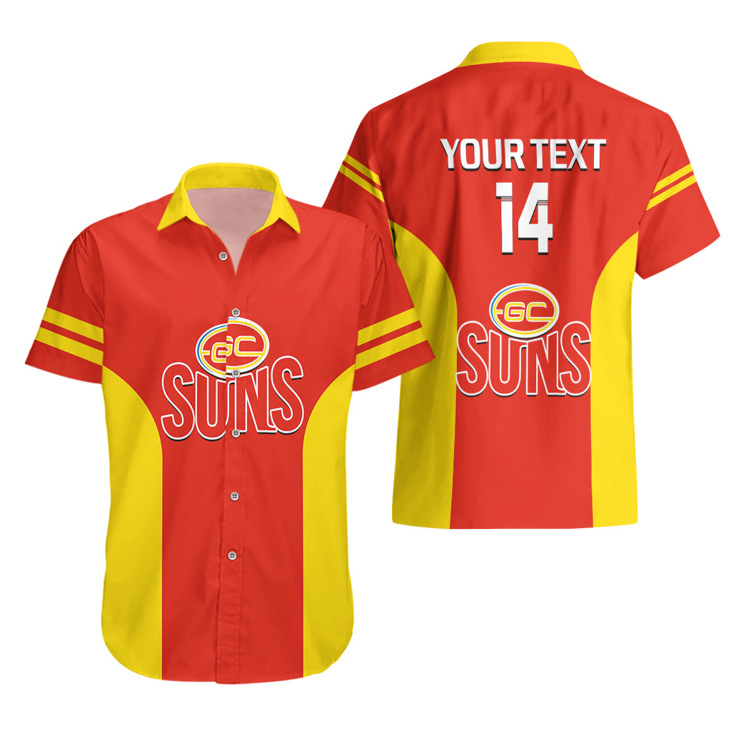 Personalised Gold Coast Football 2023 Hawaiian Shirt Go Suns Sporty Style - Vibe Hoodie Shop