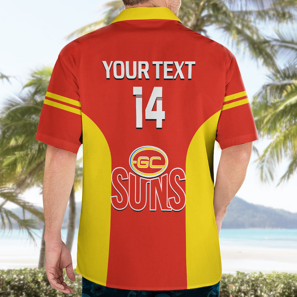 Personalised Gold Coast Football 2023 Hawaiian Shirt Go Suns Sporty Style - Vibe Hoodie Shop