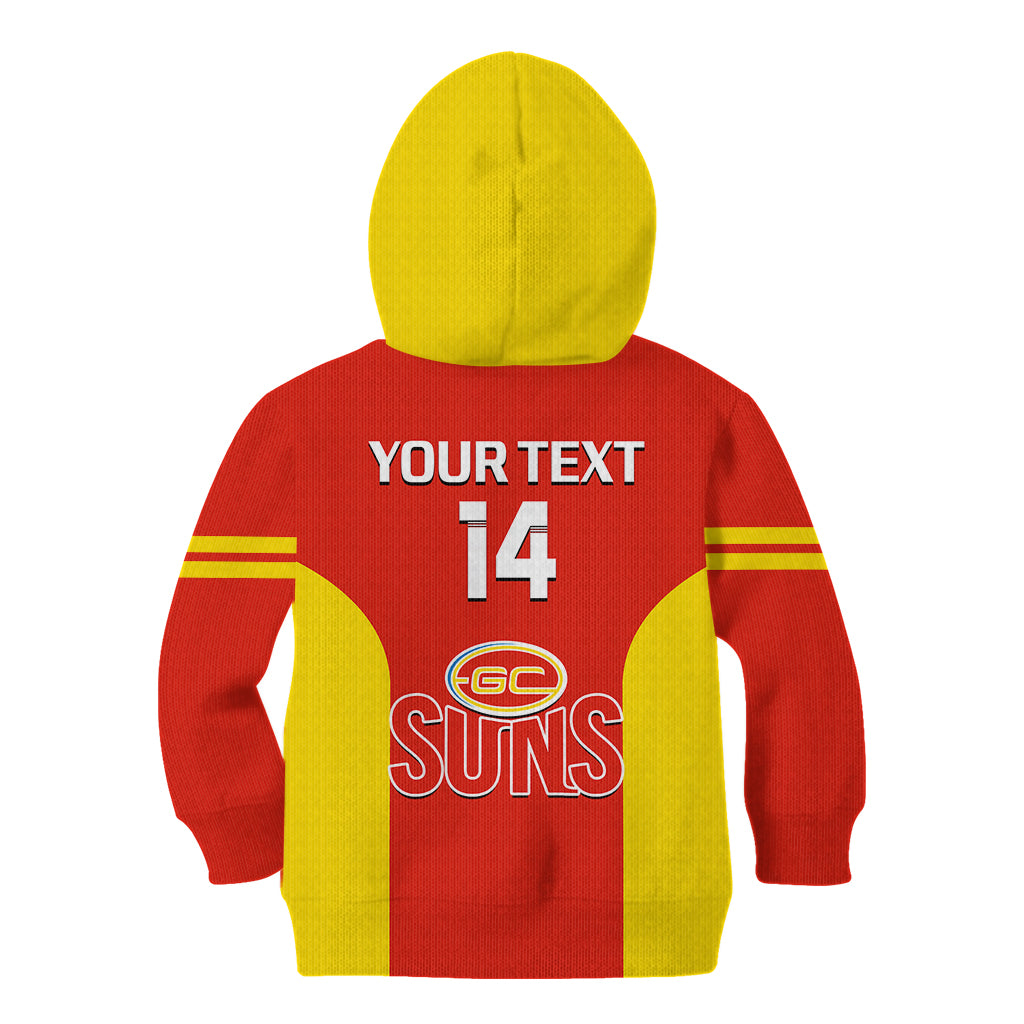 Personalised Gold Coast Football 2023 Kid Hoodie Go Suns Sporty Style - Vibe Hoodie Shop