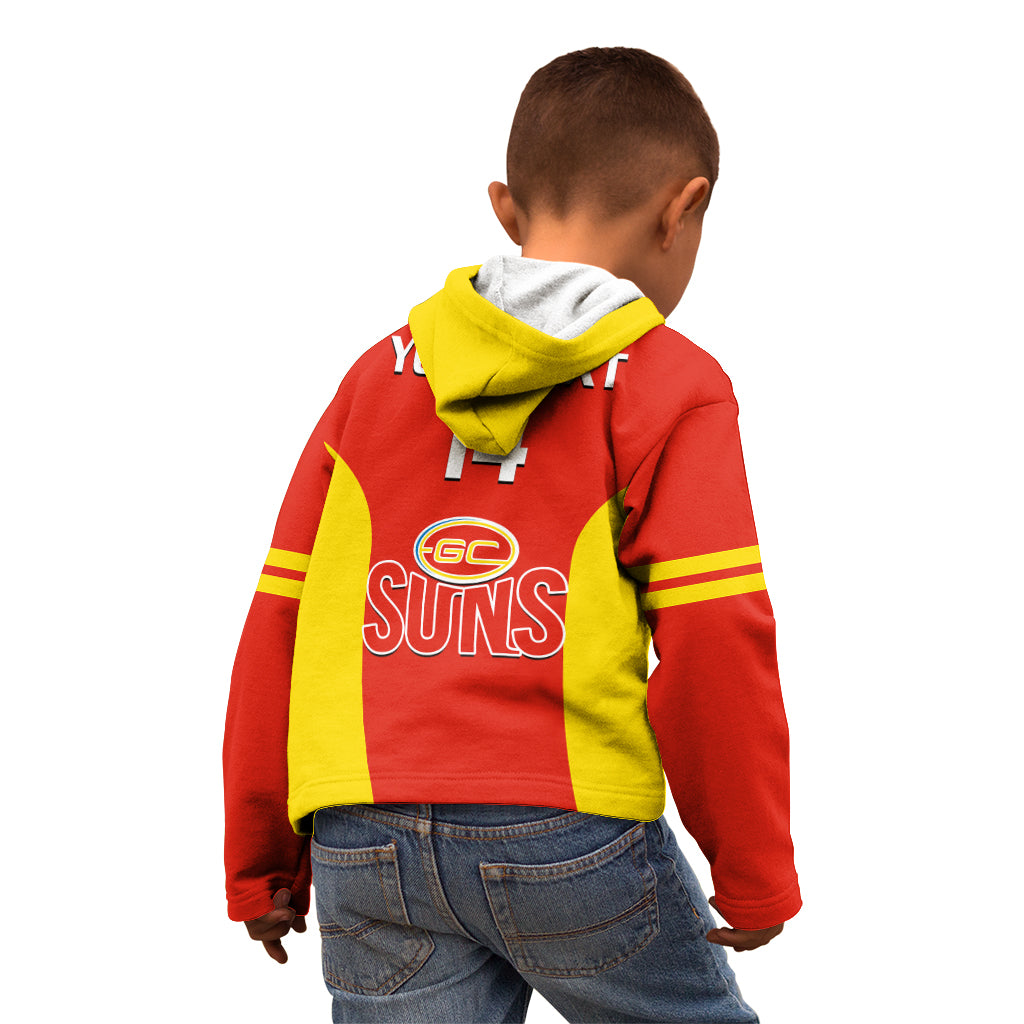 Personalised Gold Coast Football 2023 Kid Hoodie Go Suns Sporty Style - Vibe Hoodie Shop