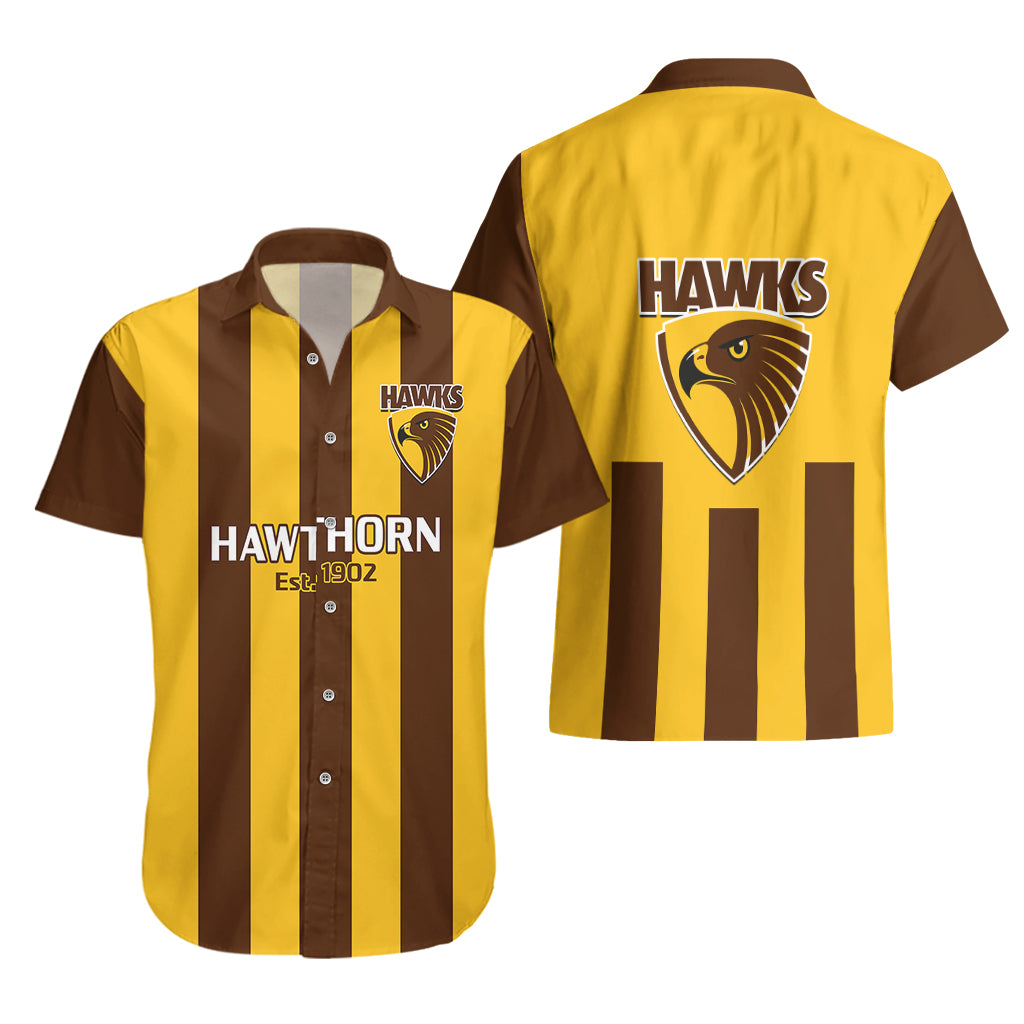 Hawthorn Football 2023 Hawaiian Shirt Go Hawks Sporty Style - Vibe Hoodie Shop