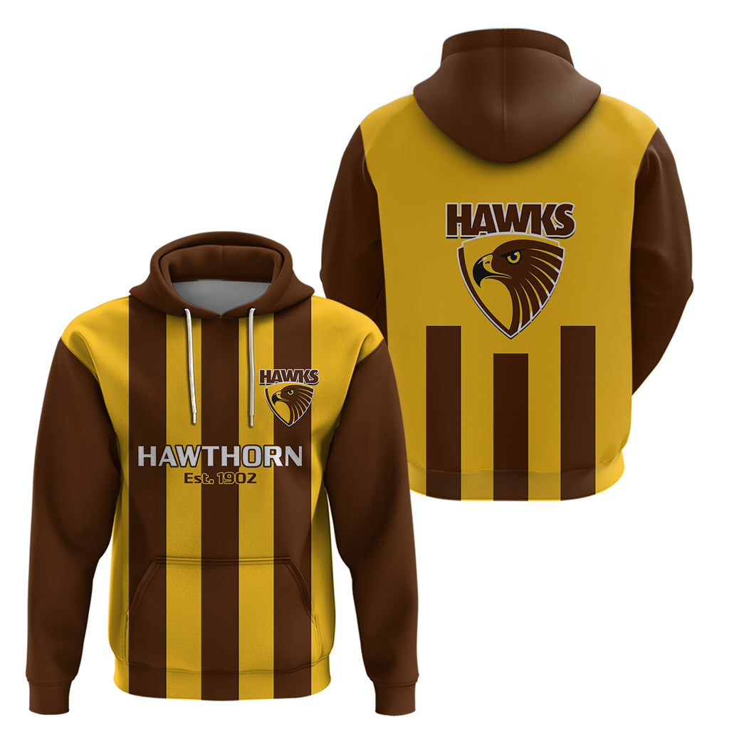 Hawthorn Football 2023 Hoodie Go Hawks Sporty Style - Vibe Hoodie Shop