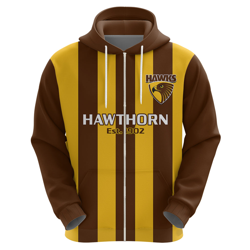Hawthorn Football 2023 Hoodie Go Hawks Sporty Style - Vibe Hoodie Shop