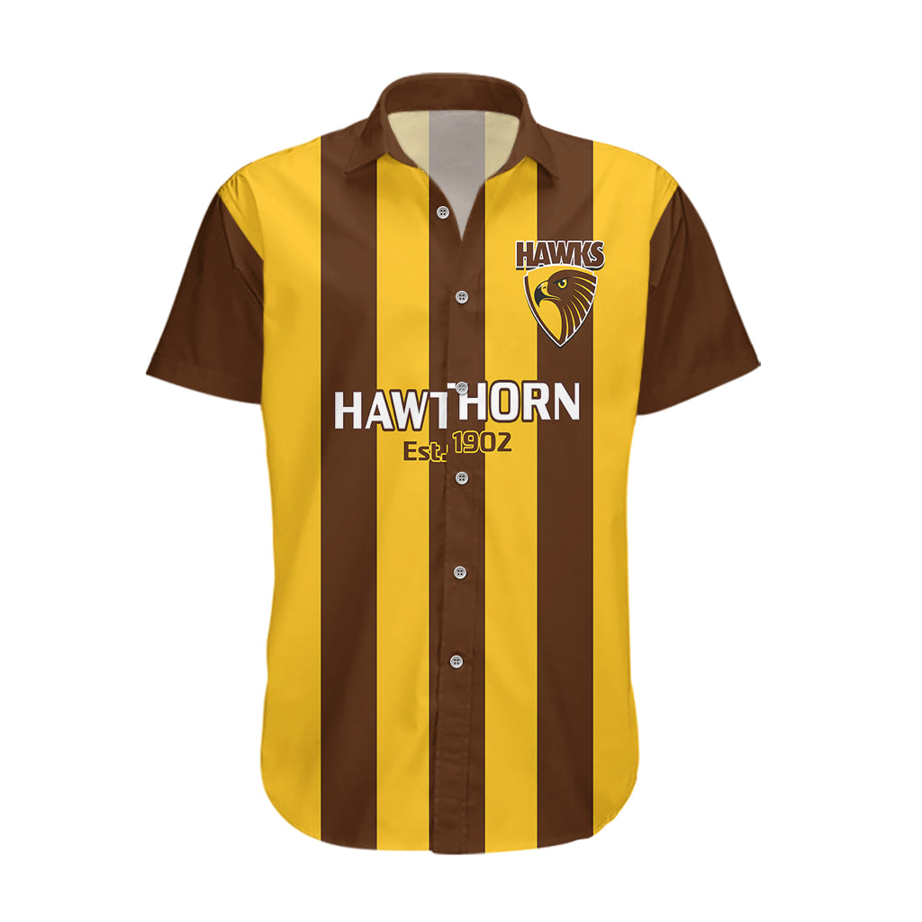 Personalised Hawthorn Football 2023 Hawaiian Shirt Go Hawks Sporty Style - Vibe Hoodie Shop
