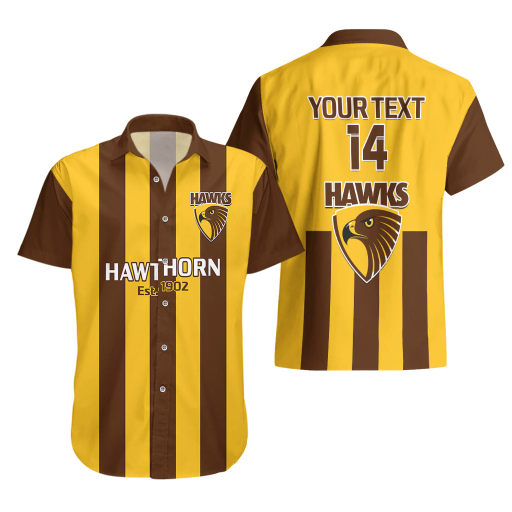 Personalised Hawthorn Football 2023 Hawaiian Shirt Go Hawks Sporty Style - Vibe Hoodie Shop