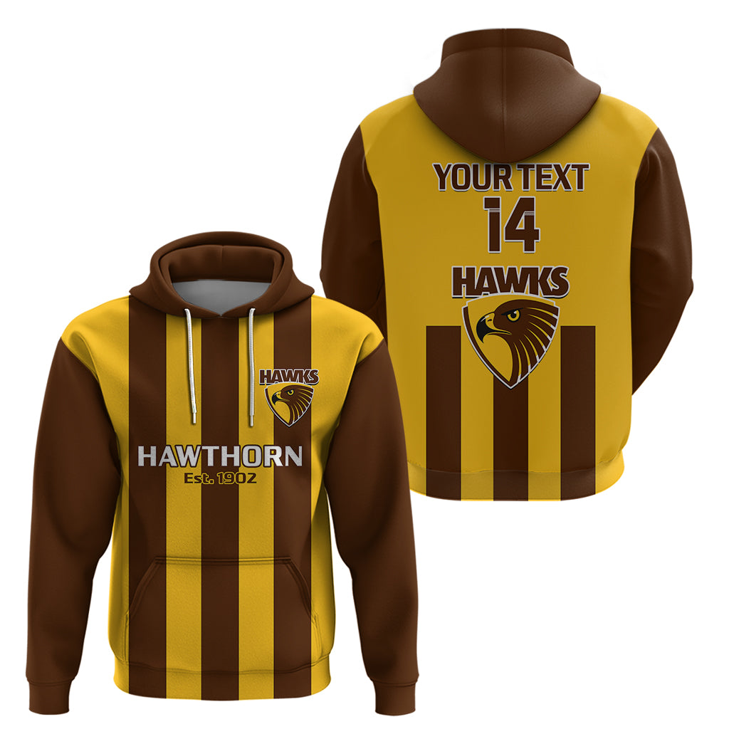 Personalised Hawthorn Football 2023 Hoodie Go Hawks Sporty Style - Vibe Hoodie Shop