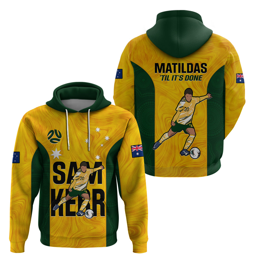 Australia Soccer Hoodie Sam Kerr Matildas Proud 2023 World Cup Yellow - Vibe Hoodie Shop