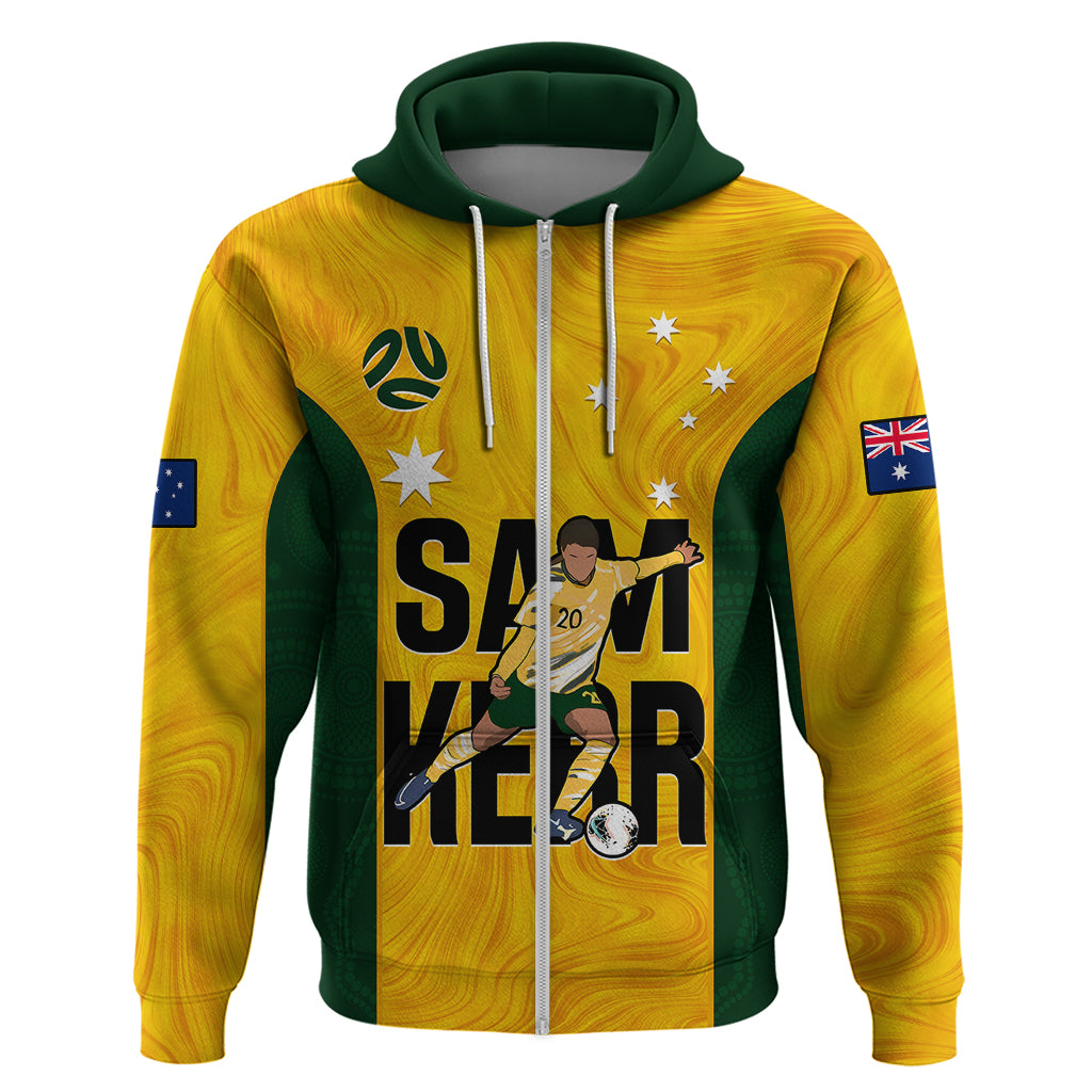 Australia Soccer Hoodie Sam Kerr Matildas Proud 2023 World Cup Yellow - Vibe Hoodie Shop