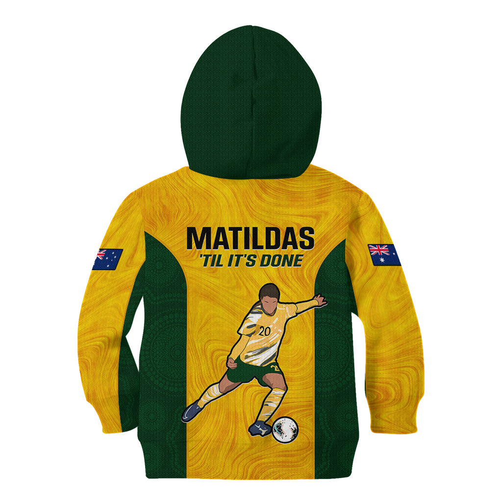 Australia Soccer Kid Hoodie Sam Kerr Matildas Proud 2023 World Cup Yellow - Vibe Hoodie Shop